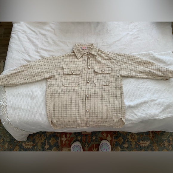 CDM | Boutique tweed button down with pearl buttons | L - Picture 2 of 6